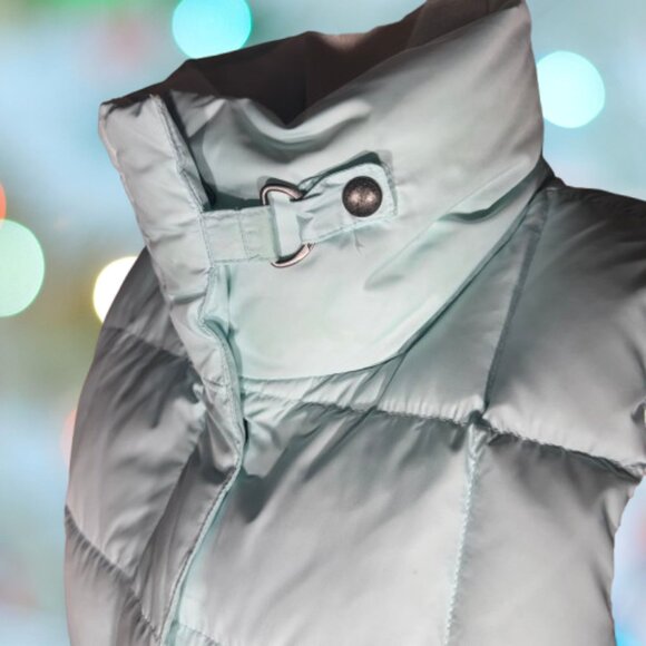 Eddie Bauer Goose Down Puffer Vest Light Blue Jacket Women's Size Small - Picture 9 of 13